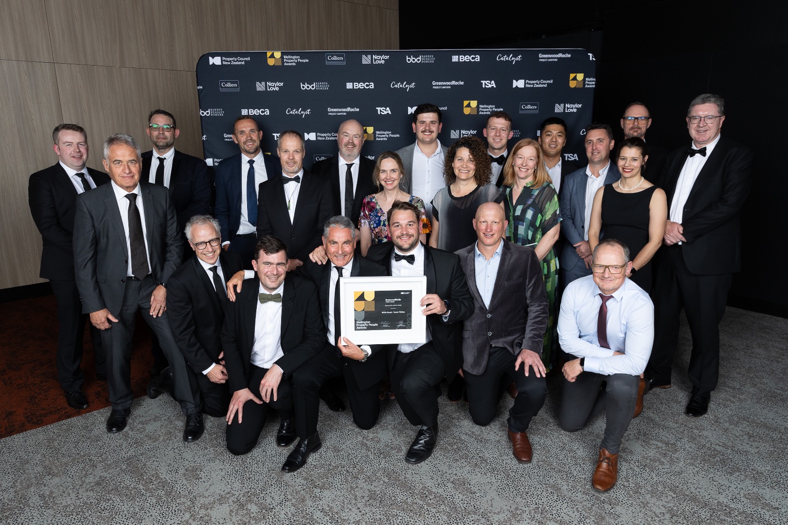 The project team behind the design, construction and delivery of Tākina – Wellington Convention and Exhibition Centre were announced winners of both the Barnes Beagley Doherr Best Team Award and the Greenwood Roche Supreme Excellence Award at this year's Wellington Property People Awards.