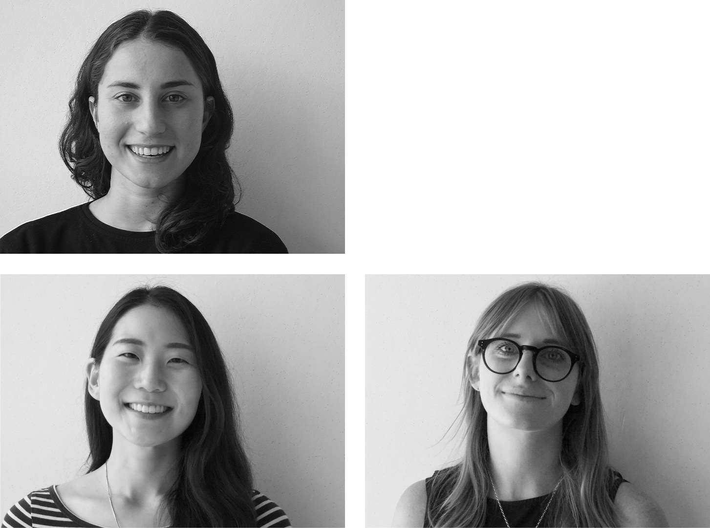 Sarah Bookman (top left), Sophia Kim (bottom left), and Victoria Wright (right) are now Registered Architects with the New Zealand Registered Architects Board.